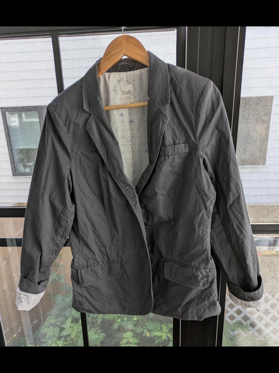 twik Jackets & Blazers - Twik Women's Casual Tailored Blazer In Soft Gray